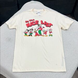 Disney Kids Cream Tee with Fun Character Print